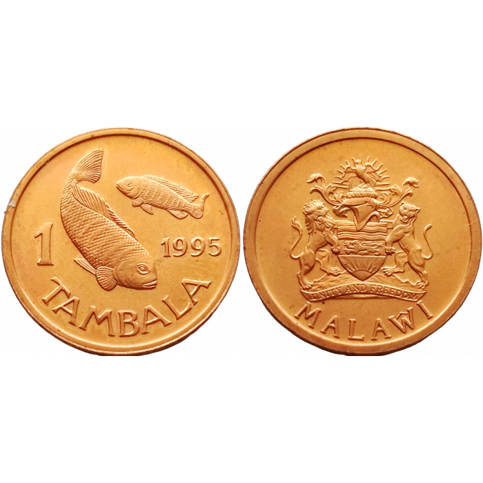 Малави 1 тамбала 1995 год KM# 24 Сталь с медным покрытием /магнетик/