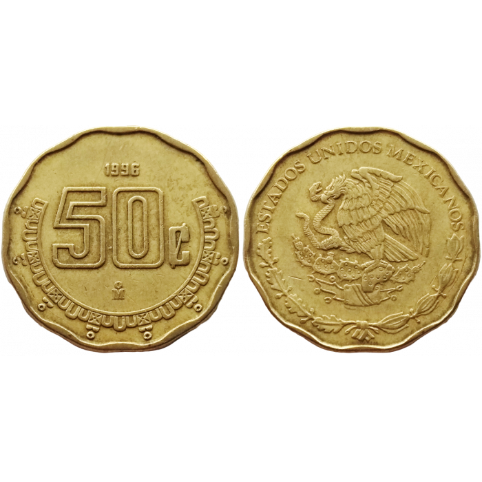 Мексика 50 сентаво 1996 год KM# 549