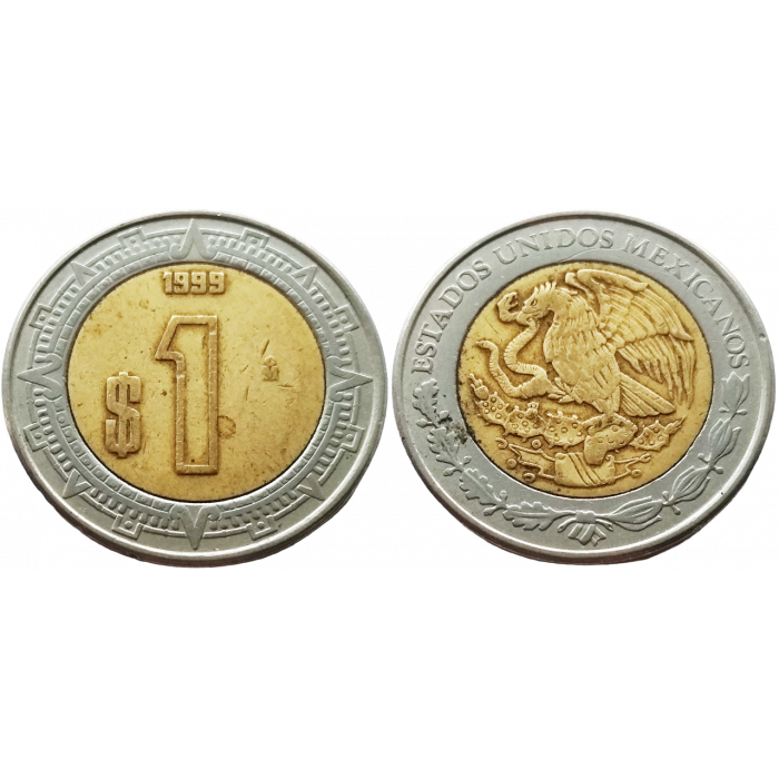 Мексика 1 песо 1999 год KM# 603