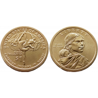 США 1 доллар 2023 D год UNC UC# 382 Мария Толчиф и американские индейцы в балете Сакагавея Коренные американцы