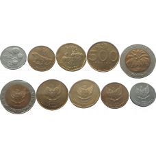 Индонезия 25 50 100 500 1000 рупий 1992-2000 год UNC Набор из 5 монет