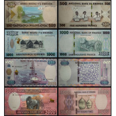 Руанда 500 1000 2000 5000 ранков 2019 год UNC Набор из 4 банкнот