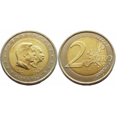 Люксембург 2 евро 2005 год UNC KM# 87 50 лет правящему монарху Анри Нассау и 100 лет со дня смерти герцога Адольфа