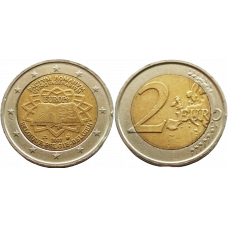 Бельгия 2 евро 2007 год KM# 247 50 лет подписанию Римского договора