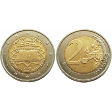 Германия 2 евро 2007 год UNC KM# 259 50 лет подписания Римского договора