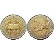 Франция 2 евро 2007 год UNC KM# 1460 50 лет подписания Римского договора