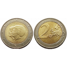 Нидерланды 2 евро 2013 год UNC KM# 332 Коронация Короля Виллема-Александра