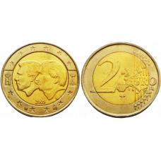 Бельгия 2 евро 2005 год UNC KM# 240 Бельгийско-Люксембургский экономический союз