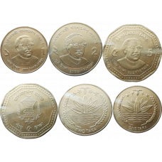 Бангладеш 1 2 5 так 2010-2014 год UNC Набор из 3 монет