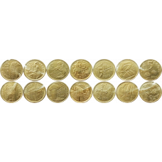 Испания 5 песет 1993-1999 год Набор из 7 монет
