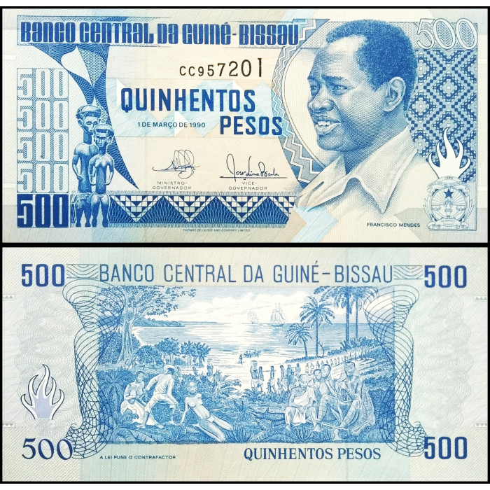 Гвинея-Бисау 500 песо 1990 год UNC P-12