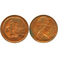Австралия 1 цент 1969 год KM# 62