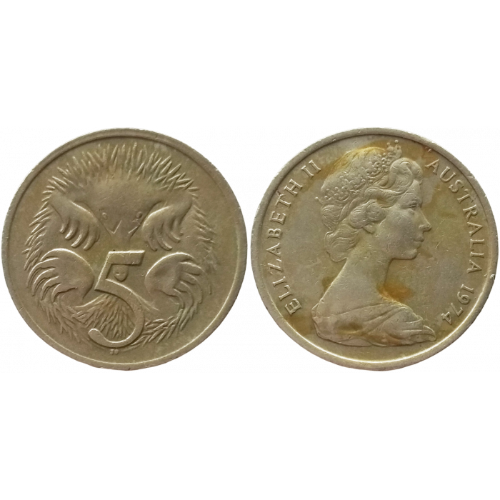 Австралия 5 центов 1974 год KM# 64