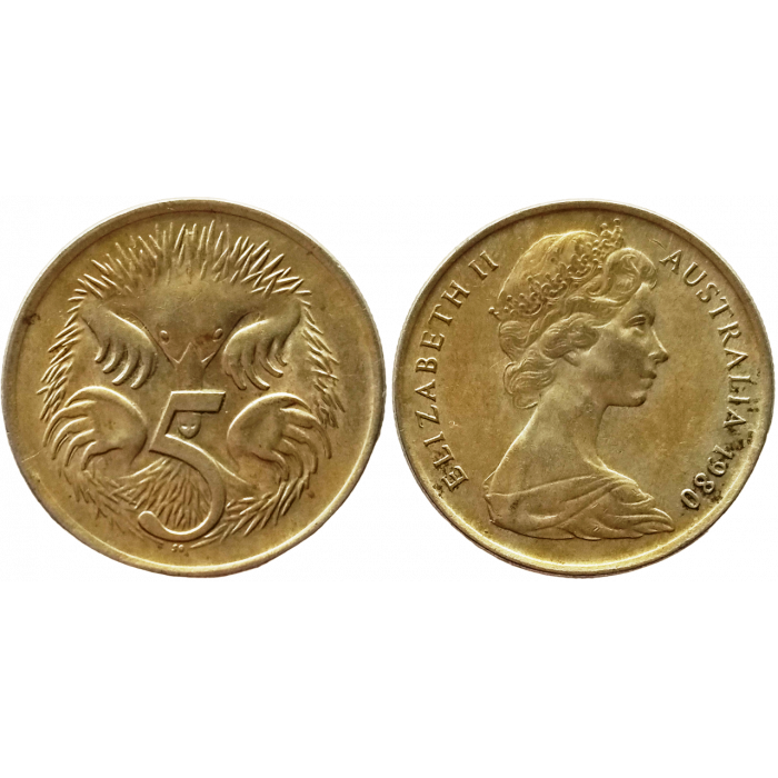 Австралия 5 центов 1980 год KM# 64