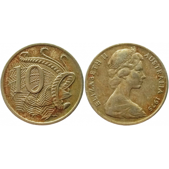 Австралия 10 центов 1975 год KM# 65