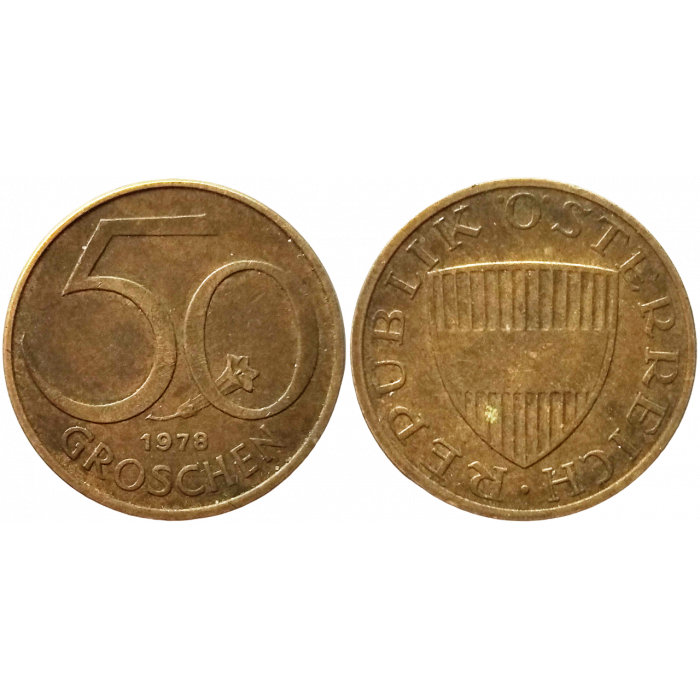 Австрия 50 грошей 1978 год XF KM# 2885
