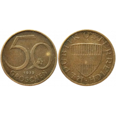 Австрия 50 грошей 1979 год XF KM# 2885