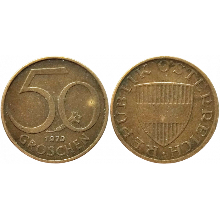 Австрия 50 грошей 1979 год XF KM# 2885
