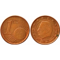 Бельгия 1 евроцент 1999 год XF KM# 224