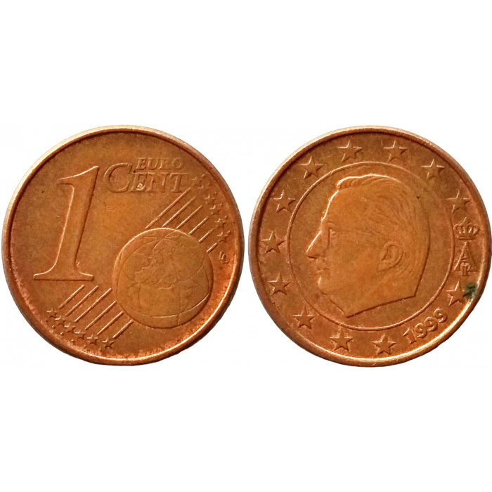 Бельгия 1 евроцент 1999 год XF KM# 224