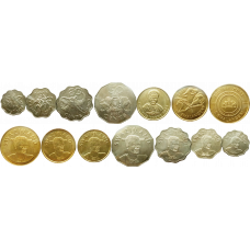 Эсватини (Свазиленд) 5 10 20 50 центов 1 лилангени 2 5 эмалангени 1995-2010 год Набор из 7 монет