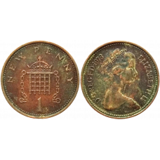 Великобритания 1 новый пенни 1973 год KM# 915 Королева Елизавета II (1968 - 1981)