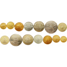 Вануату 1 2 5 10 20 50 100 вату 1983-2010 год Набор из 7 монет
