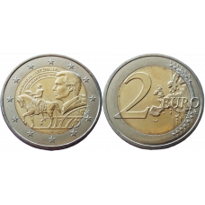 Люксембург 2 евро 2024 год UNC UC# 120 175 лет со дня смерти Великого Герцога Люксембурга Виллема II