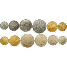 Австралия 5 10 20 50 центов 1 2 доллара 1999-2019 год Набор из 6 монет