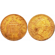 Великобритания 1 пенни 1986 год KM# 935 Королева Елизавета II (1982 - 2022)
