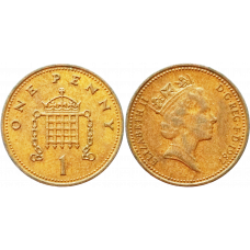Великобритания 1 пенни 1987 год KM# 935 Королева Елизавета II (1982 - 2022)