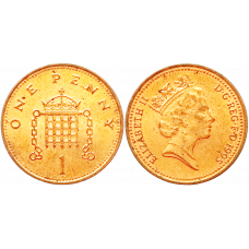Великобритания 1 пенни 1995 год KM# 935a Королева Елизавета II (1982 - 2022)