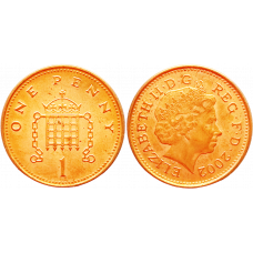Великобритания 1 пенни 2002 год KM# 986 Королева Елизавета II (1982 - 2022)
