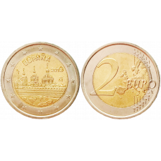 Испания 2 евро 2013 год UNC KM# 1305 ЮНЕСКО - Монастырь Эскориал