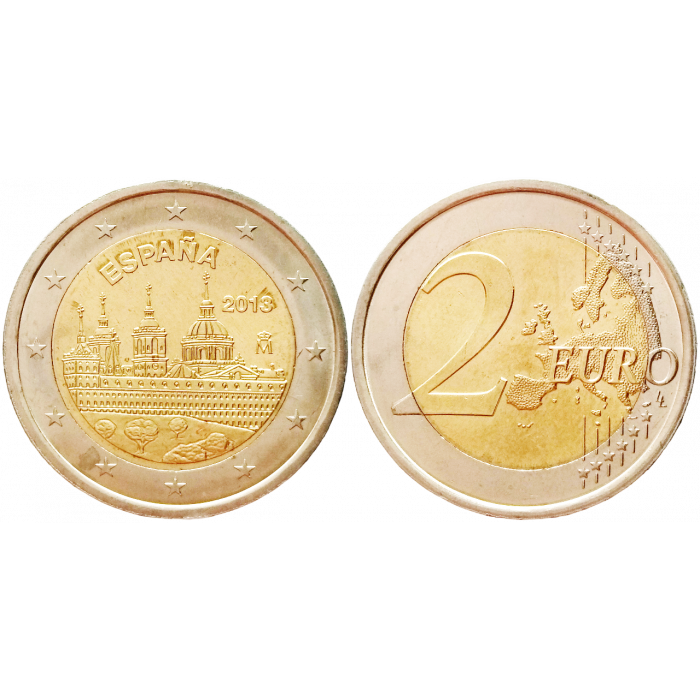 Испания 2 евро 2013 год UNC KM# 1305 ЮНЕСКО - Монастырь Эскориал