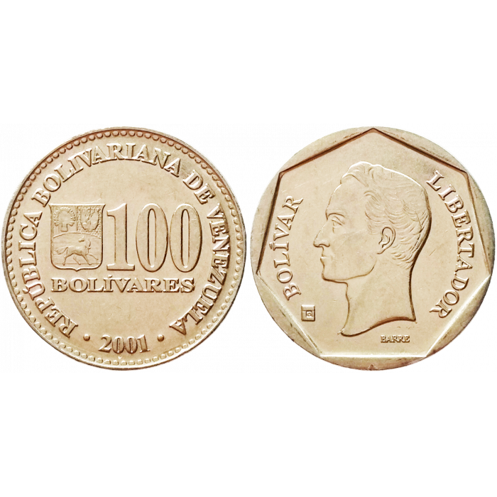 Венесуэла 100 боливаров 2001 год Y# 83