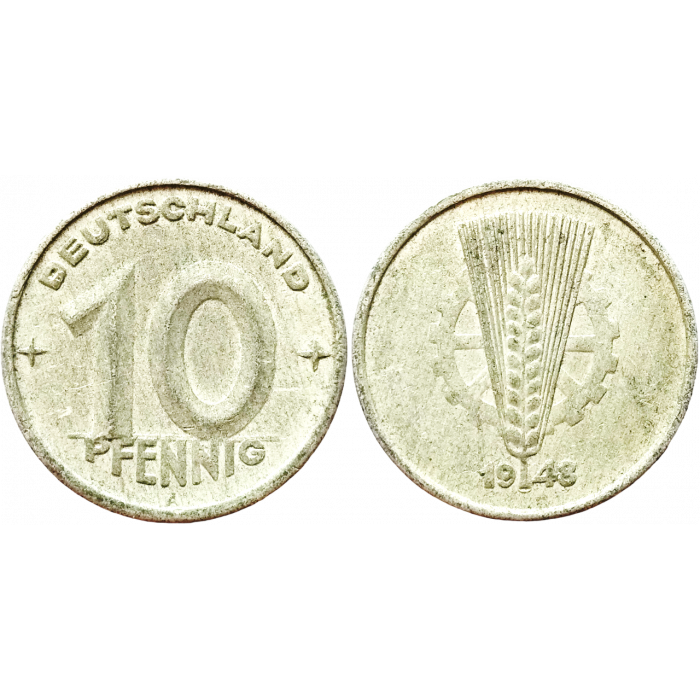 Германия - ГДР 10 пфеннигов 1948 год KM# 3