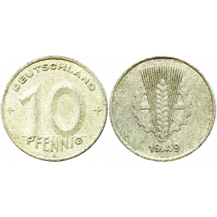 Германия - ГДР 10 пфеннигов 1949 год KM# 3