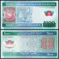 Мавритания 1000 угий 2014 год UNC P-19a