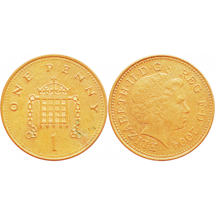 Великобритания 1 пенни 2004 год KM# 986 Королева Елизавета II (1982 - 2022)