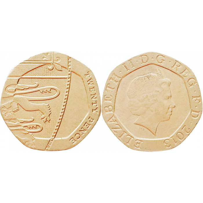 Великобритания 20 пенсов 2013 год KM# 1111 Королева Елизавета II (1982 - 2022)