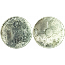 Нидерланды 1 цент 1943 год KM# 170