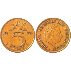 Нидерланды 5 центов 1978 год KM# 181