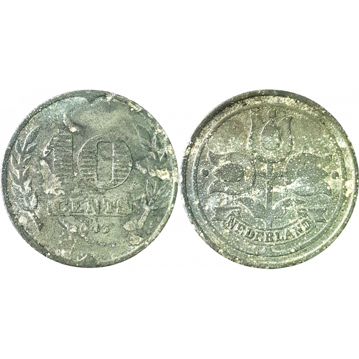 Нидерланды 10 центов 1943 год KM# 173