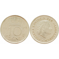 Нидерланды 10 центов 1973 год KM# 182