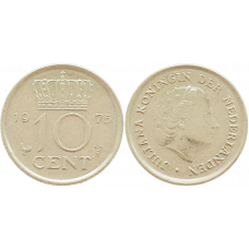 Нидерланды 10 центов 1975 год KM# 182