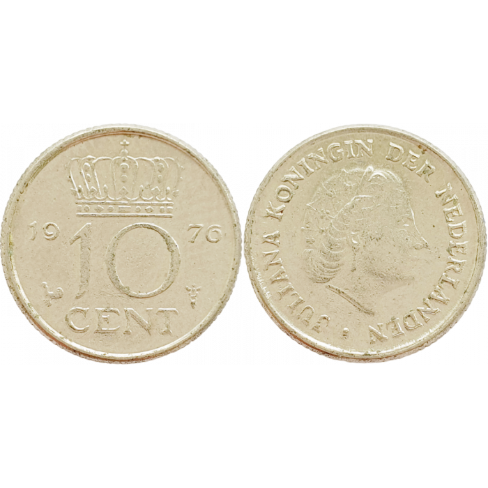 Нидерланды 10 центов 1976 год KM# 182