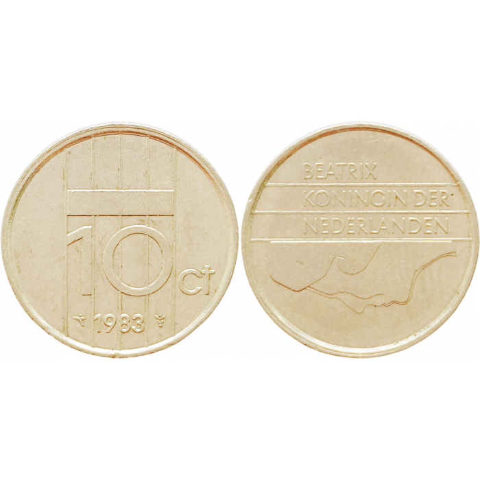 Нидерланды 10 центов 1983 год KM# 203