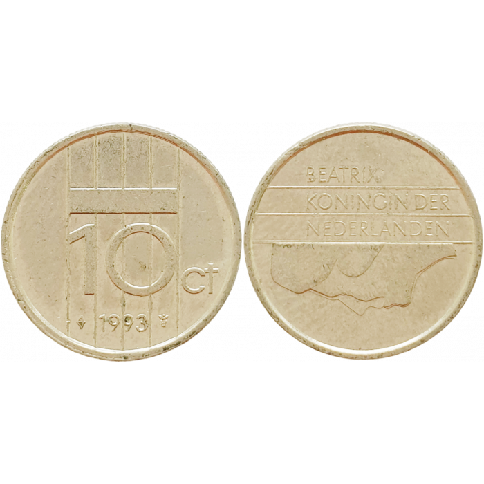 Нидерланды 10 центов 1993 год KM# 203