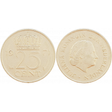 Нидерланды 25 центов 1971 год KM# 183